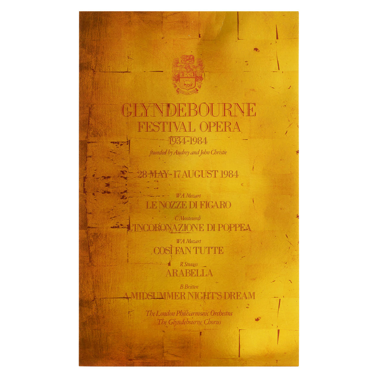 Glyndebourne Festival 1984 Poster