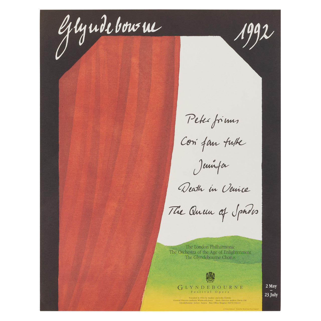 Glyndebourne Festival 1992 Poster Glyndebourne Shop
