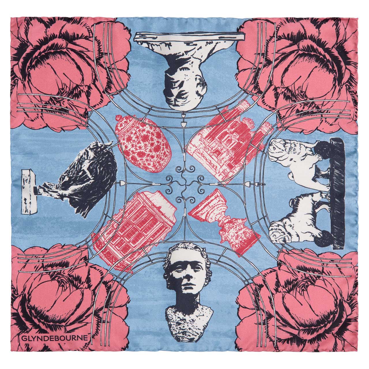 Glyndebourne Festival 2023 'Unheard Melodies' Silk Pocket Square Glyndebourne Shop