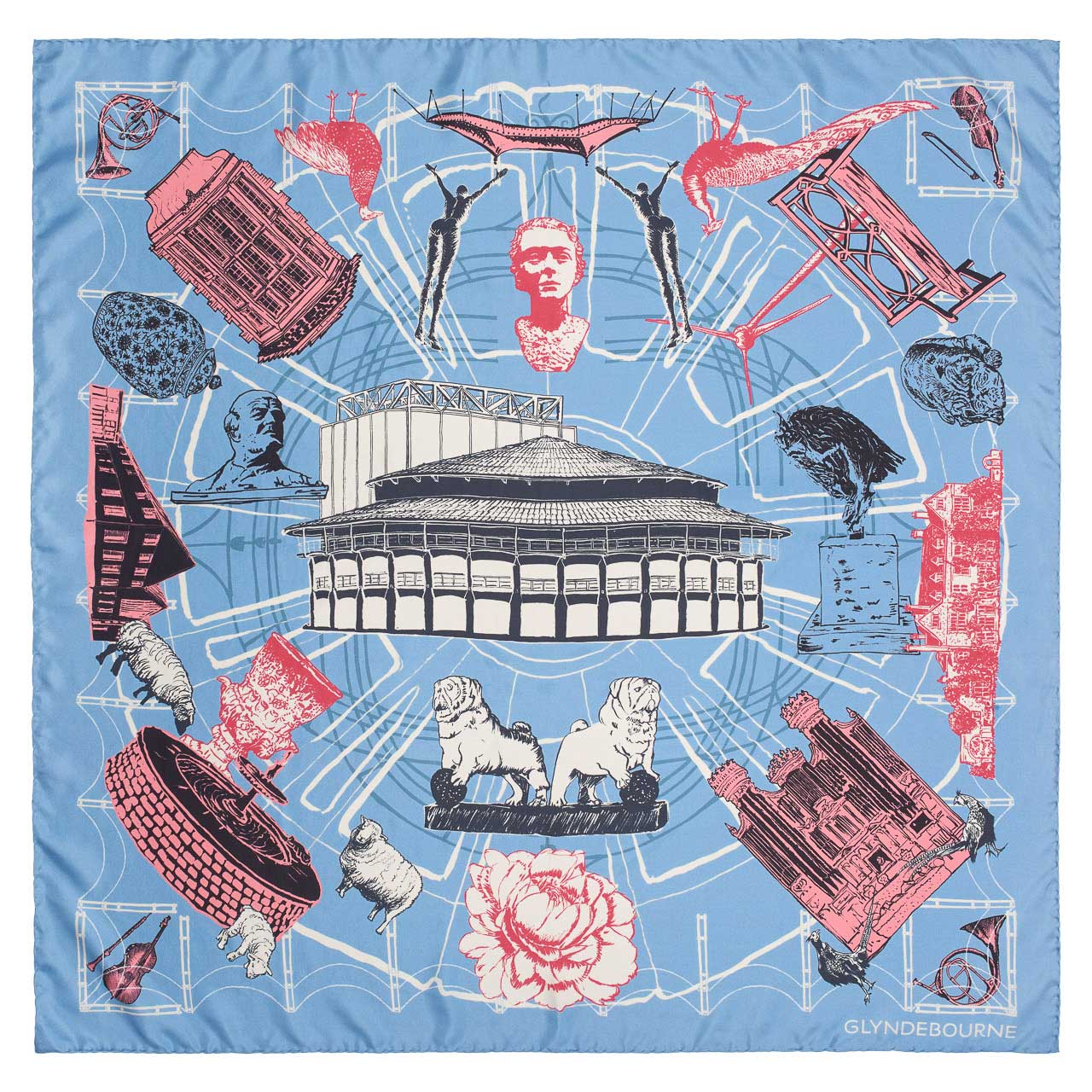 Glyndebourne Festival 2023 'Unheard Melodies' Silk Scarf Glyndebourne Shop