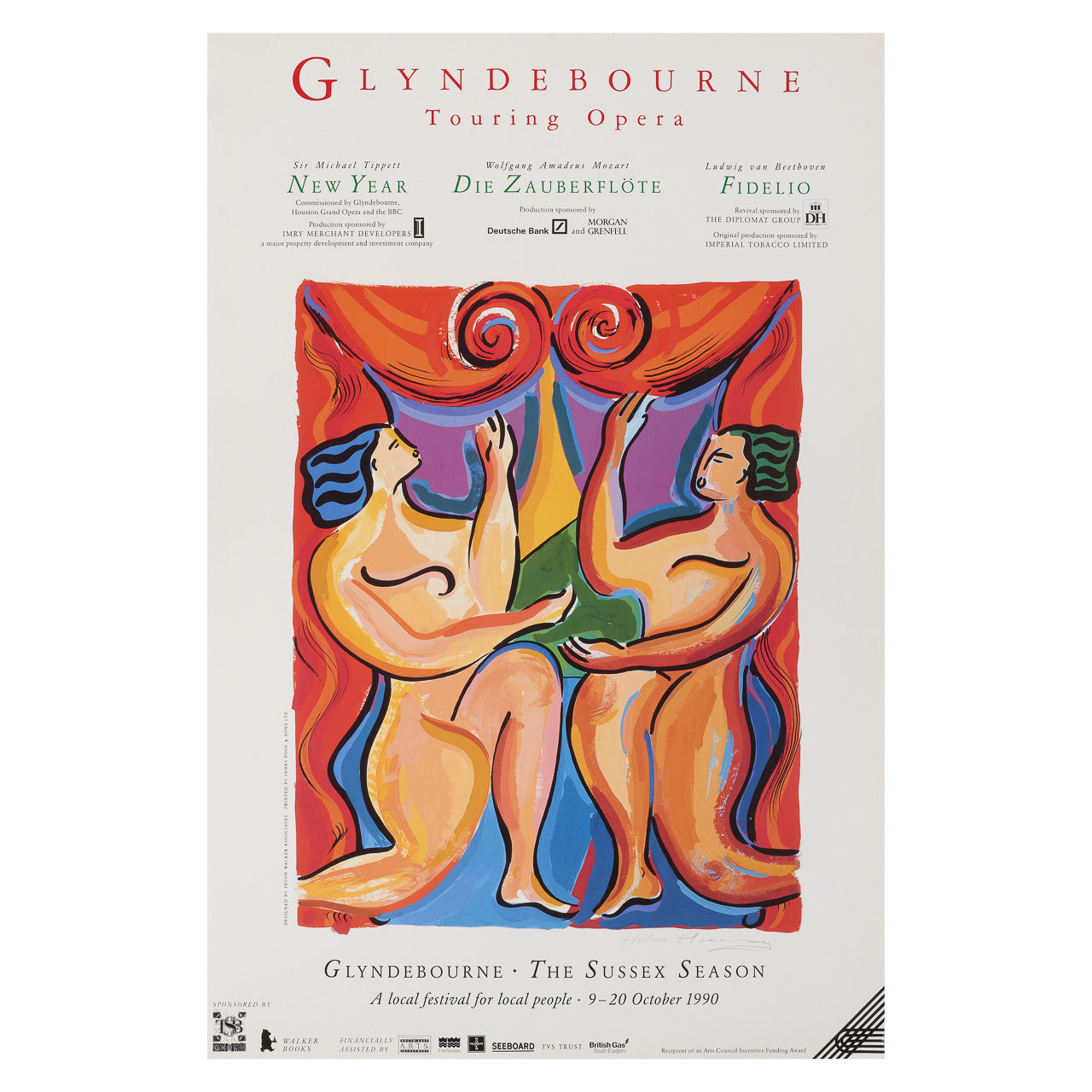 Glyndebourne Tour 1990 Poster (Multiple Locations) Glyndebourne Shop