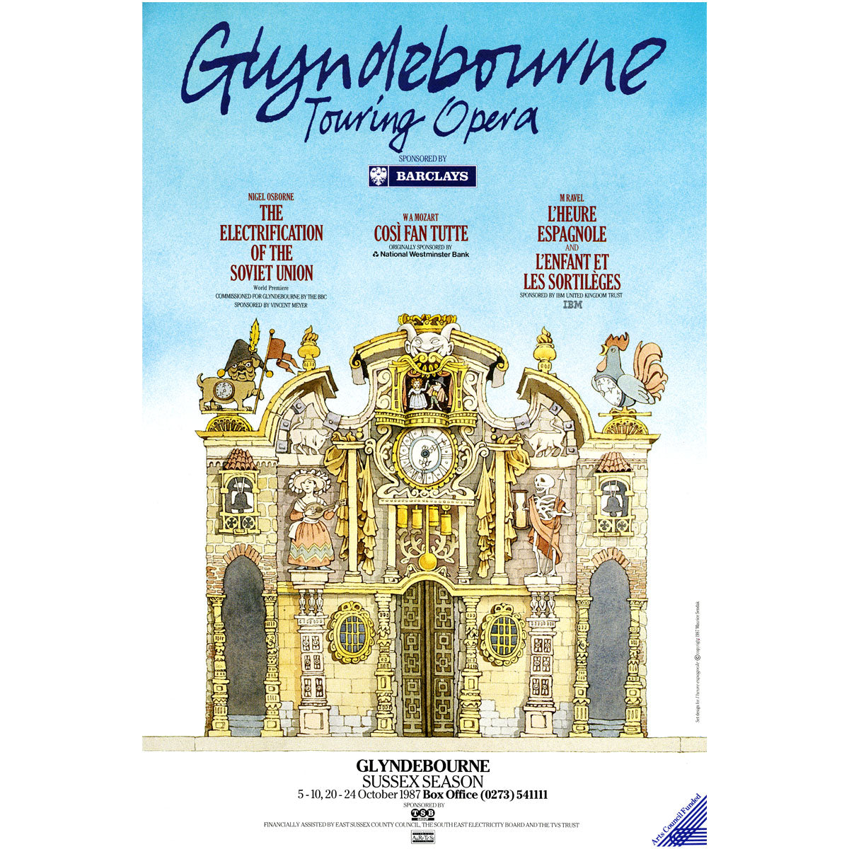 Glyndebourne Touring Opera 1987 Poster Glyndebourne Shop