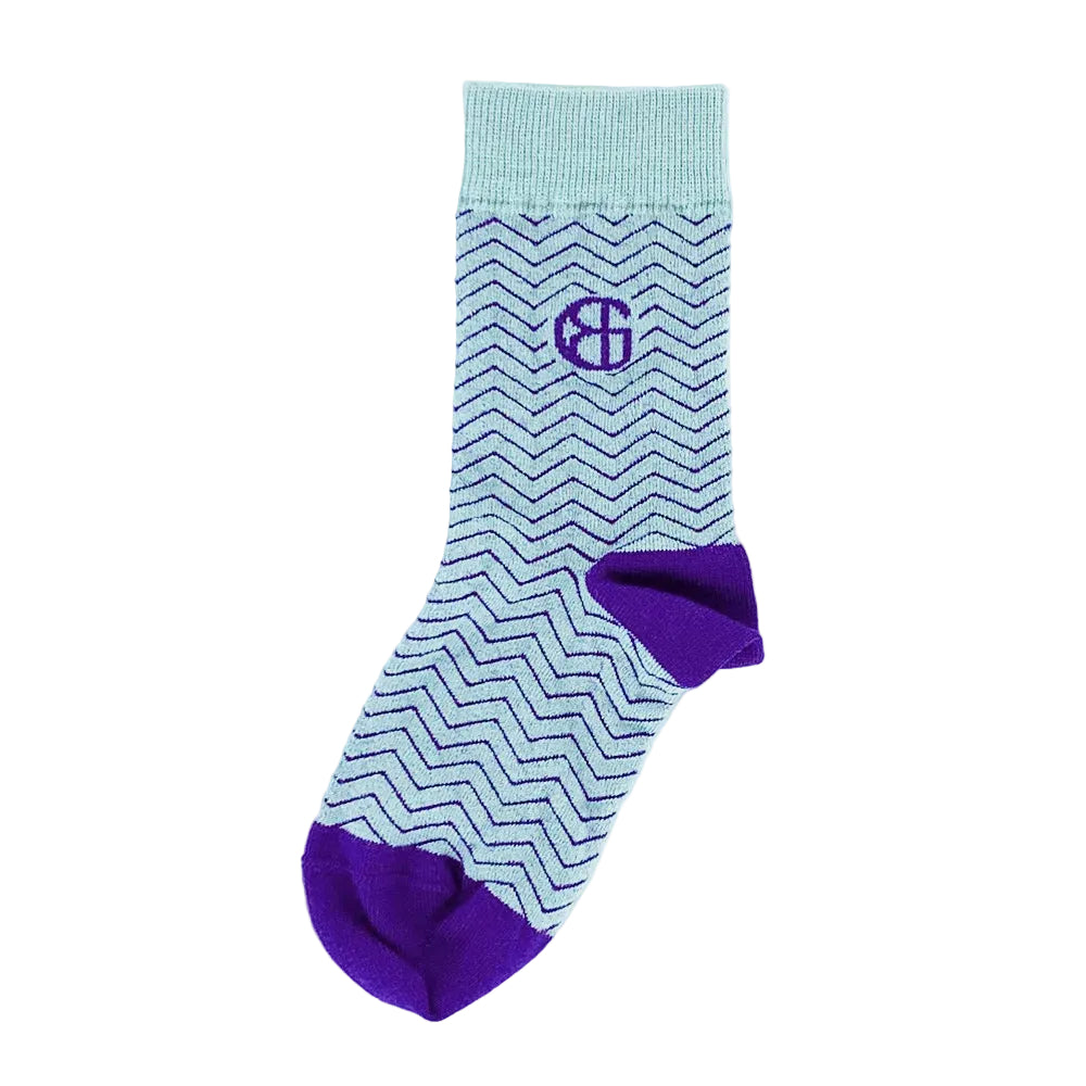 Glyndebourne Women's Sage Chevron Socks