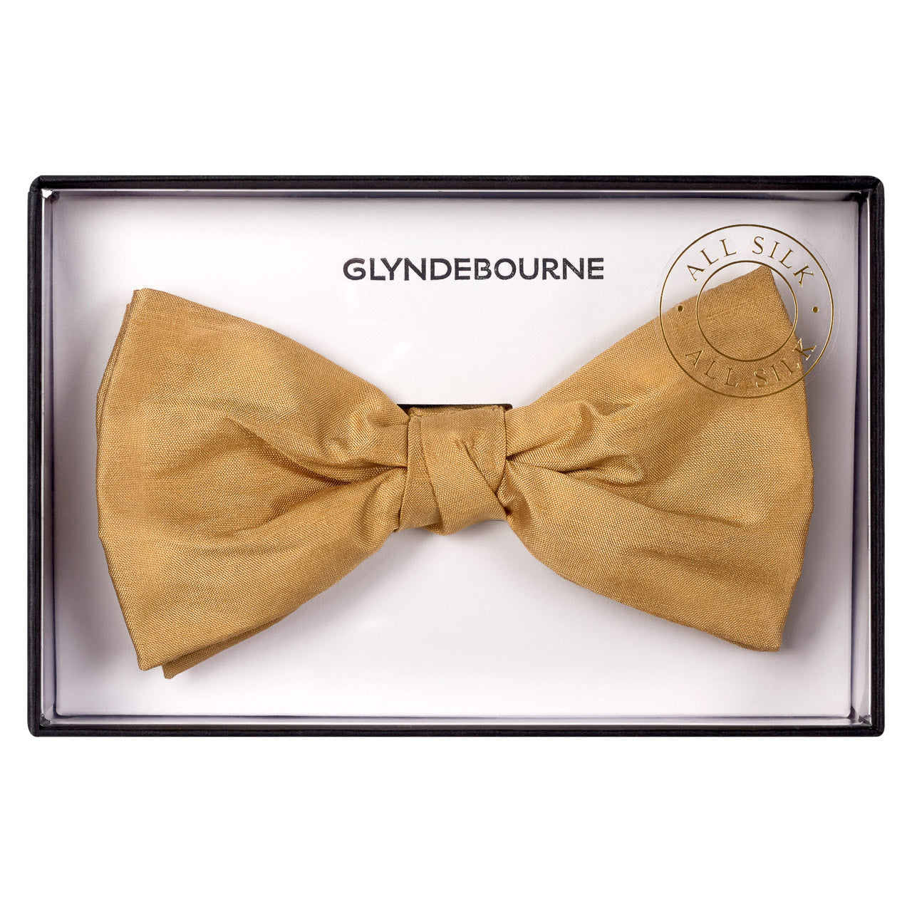 Gold Glyndebourne Italian Silk Ready Made Bow Tie Glyndebourne Shop