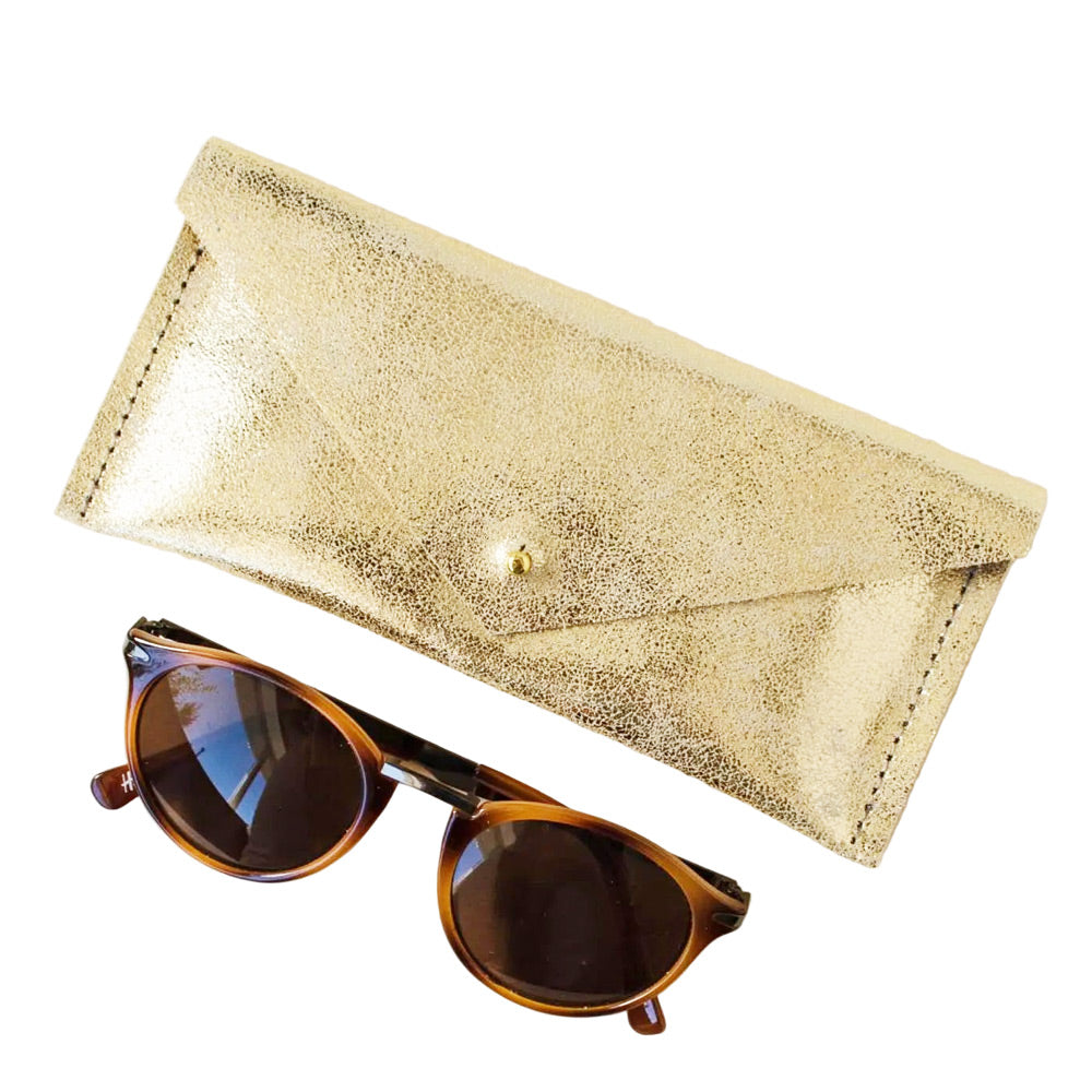 Gold Shimmer Glasses Case