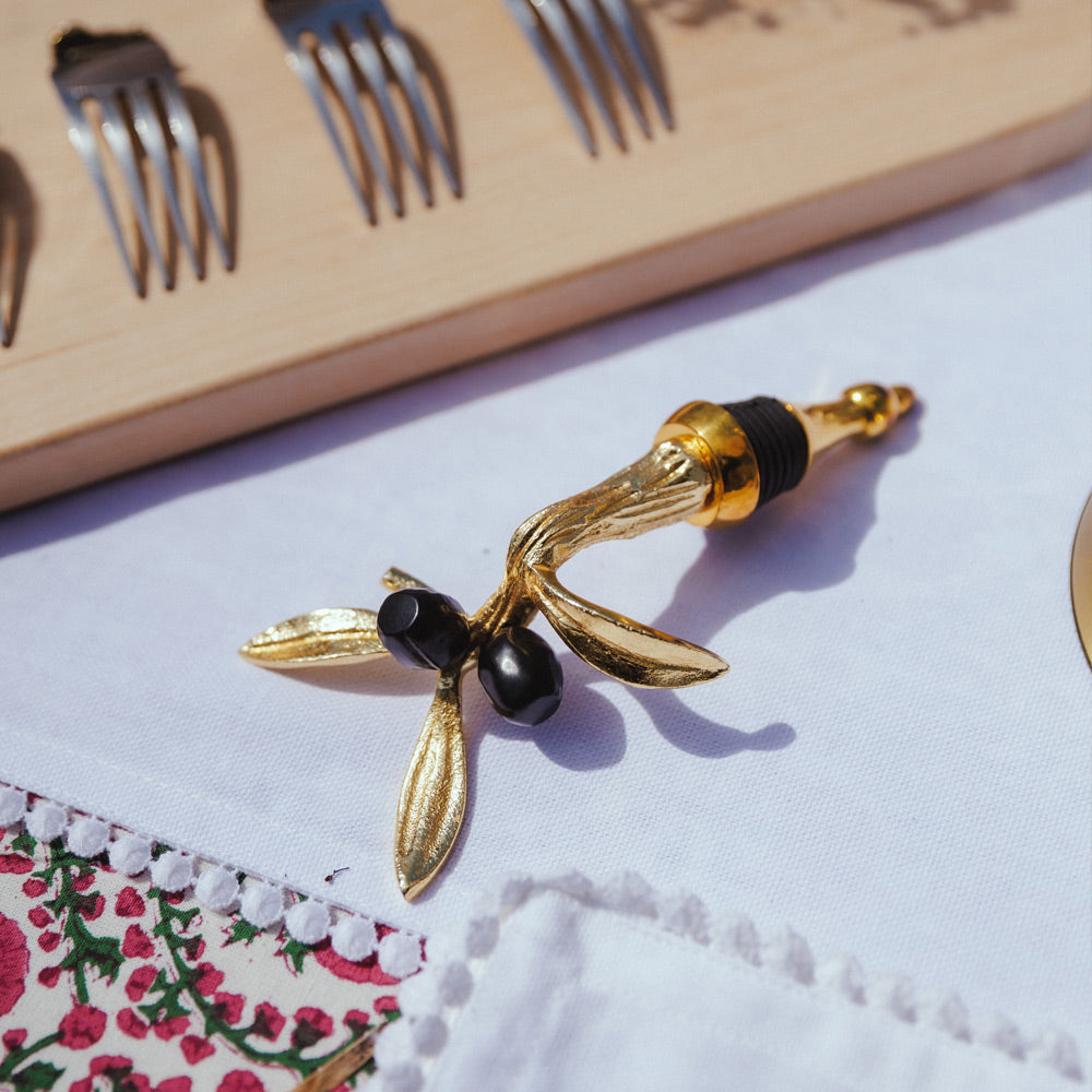 Golden Olive Bottle Stopper