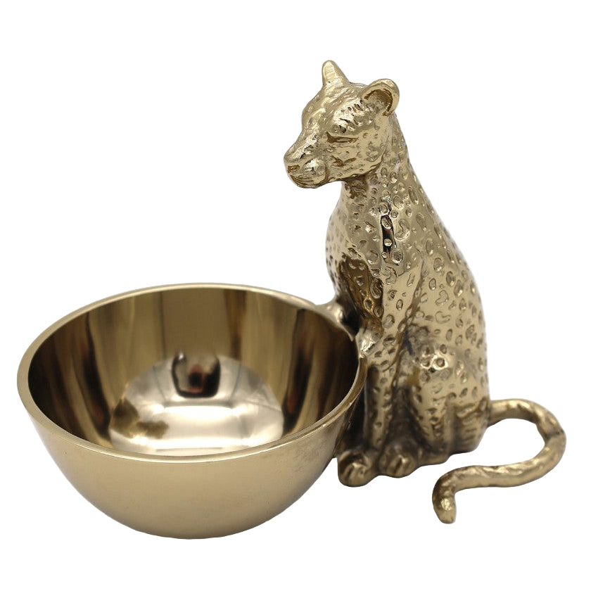 Gold Leopard Bowl