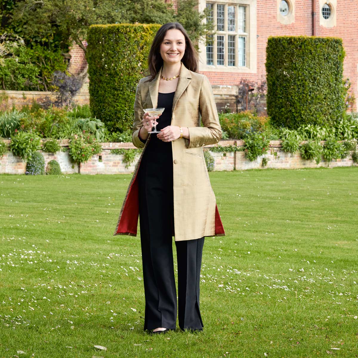 Alfriston Oyster Gold Silk Coat