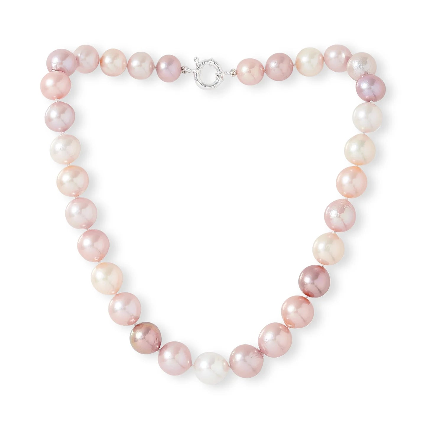 Pink & Mauve Cultured Freshwater Pearl Necklace