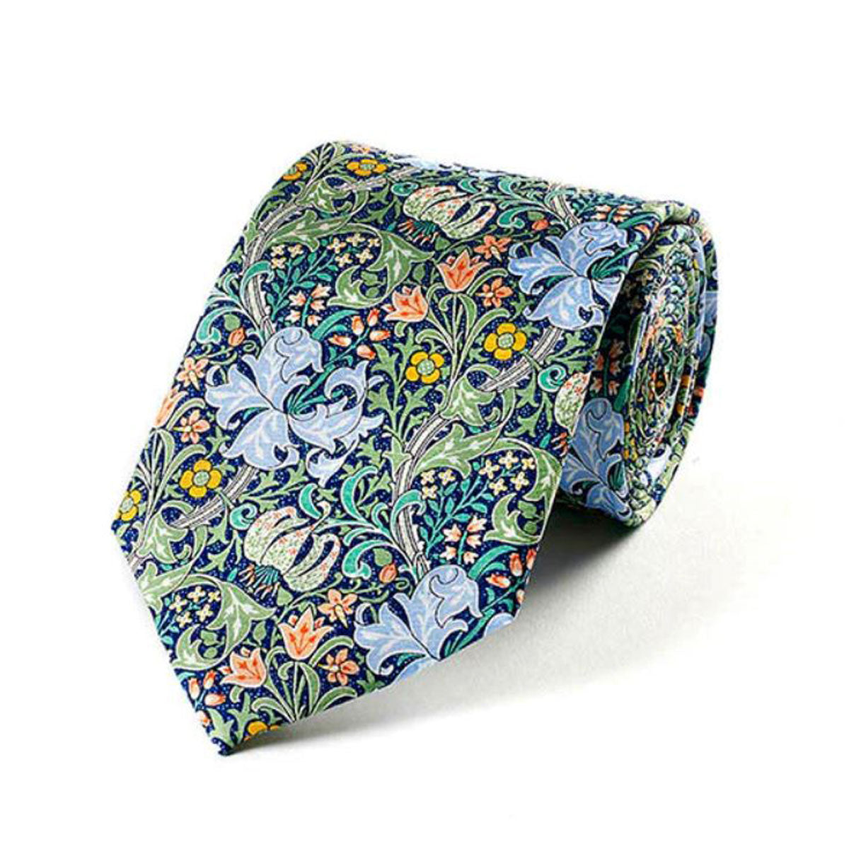 Green Golden Lily Silk Tie Glyndebourne Shop