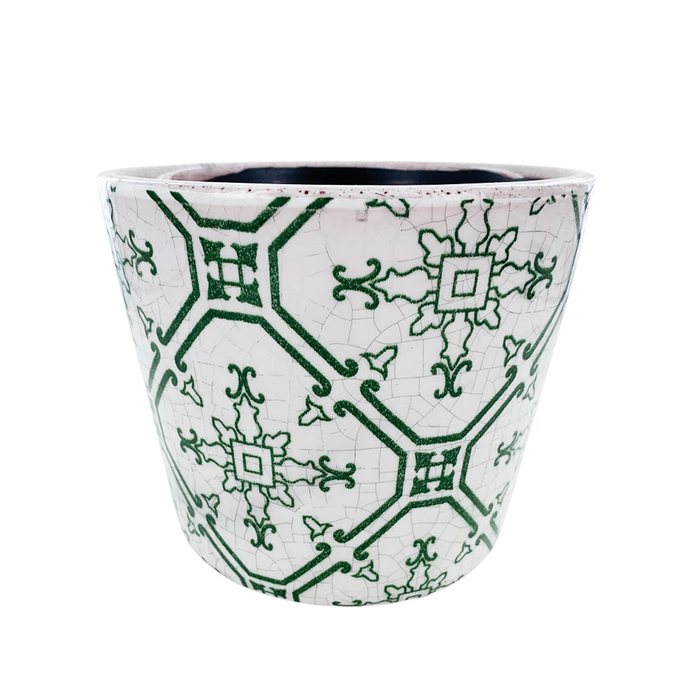 Green Tile Ceramic Plant Pot