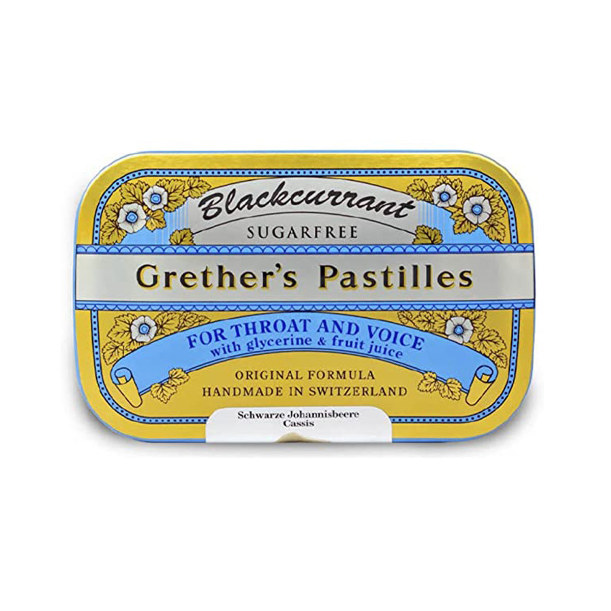 Grether's Pastilles Blackcurrant Sugar-Free 60g Glyndebourne Shop