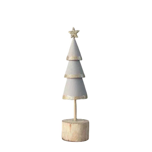 Grey and gold christmas tree decoration