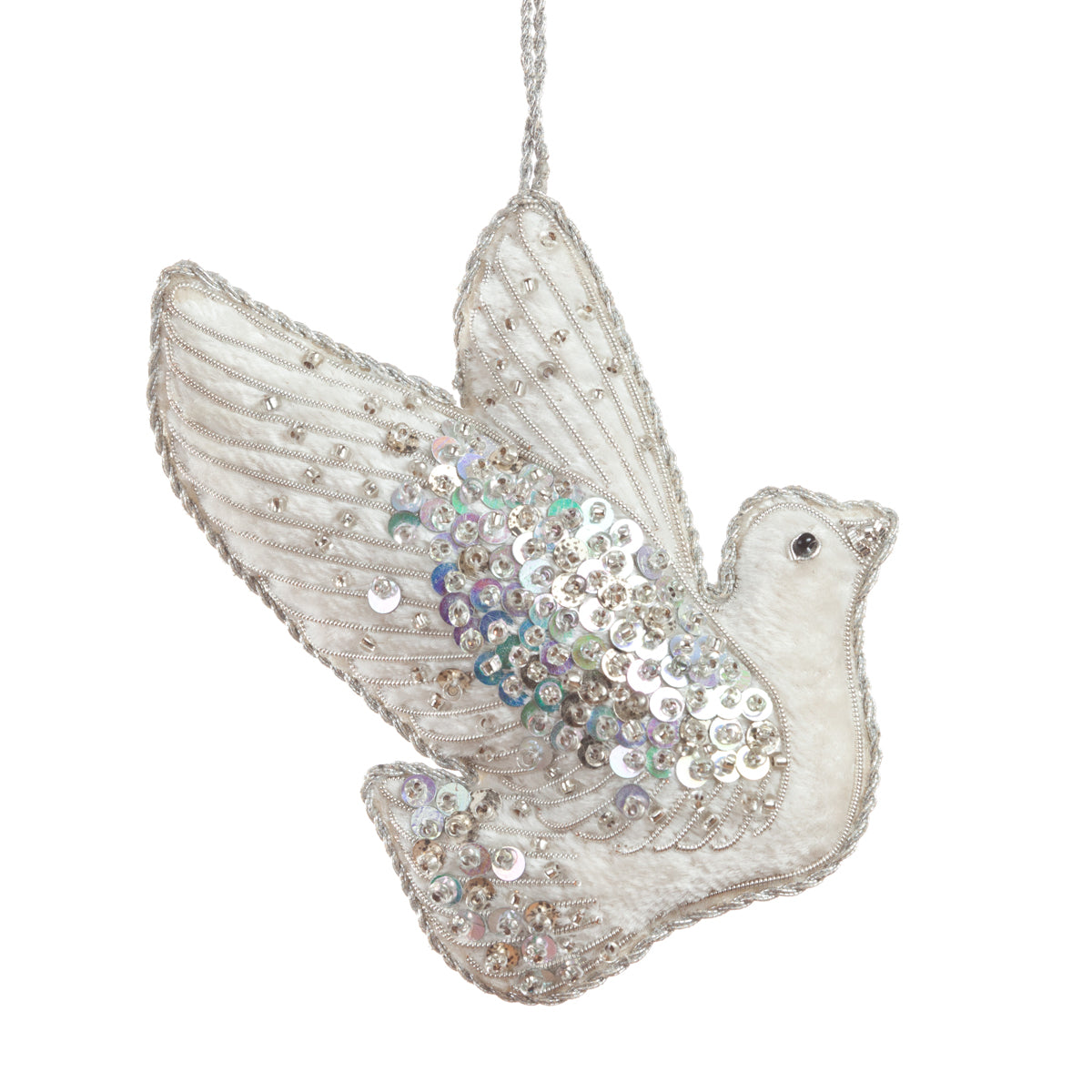 Silver Dove Hanging Decoration