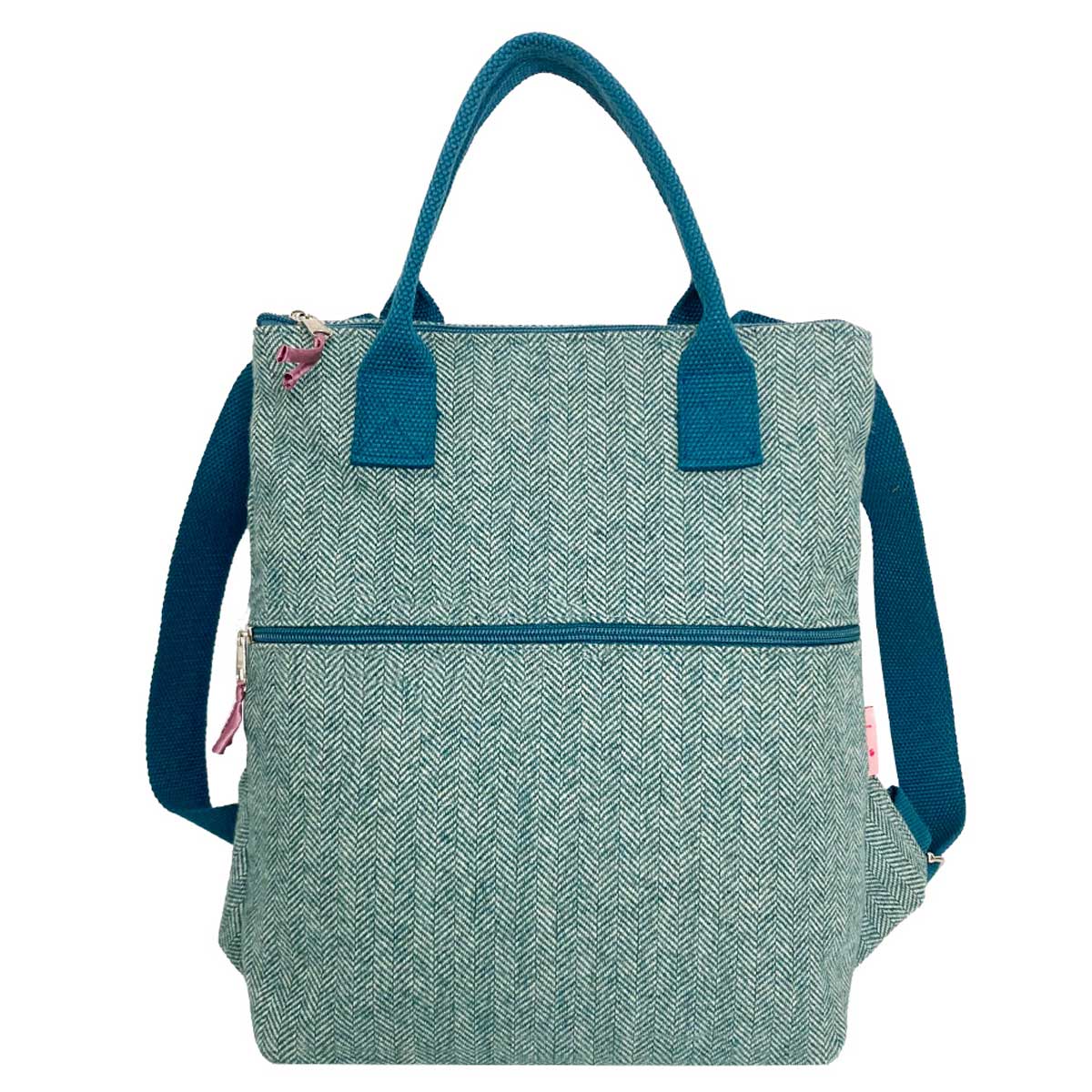 Herringbone Teal Backpack