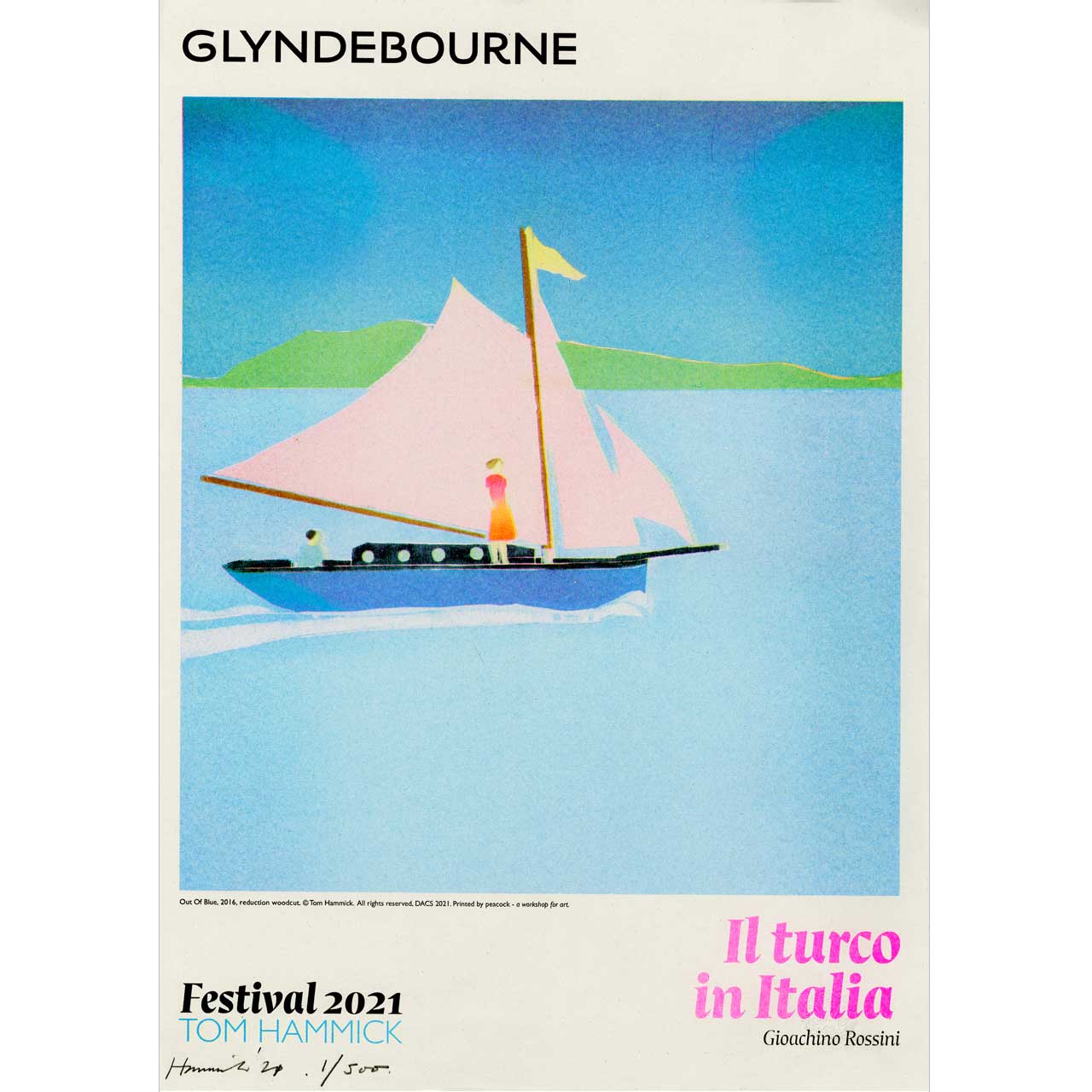 Glyndebourne 'Il turco in Italia' Poster 2021 by Tom Hammick 