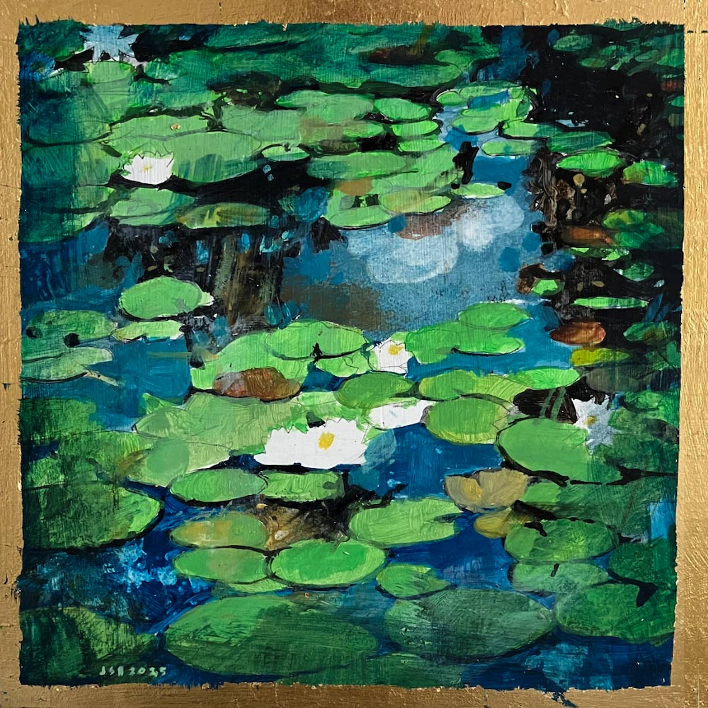 Water Lilies On The Lake By Julian Sutherland-Beatson
