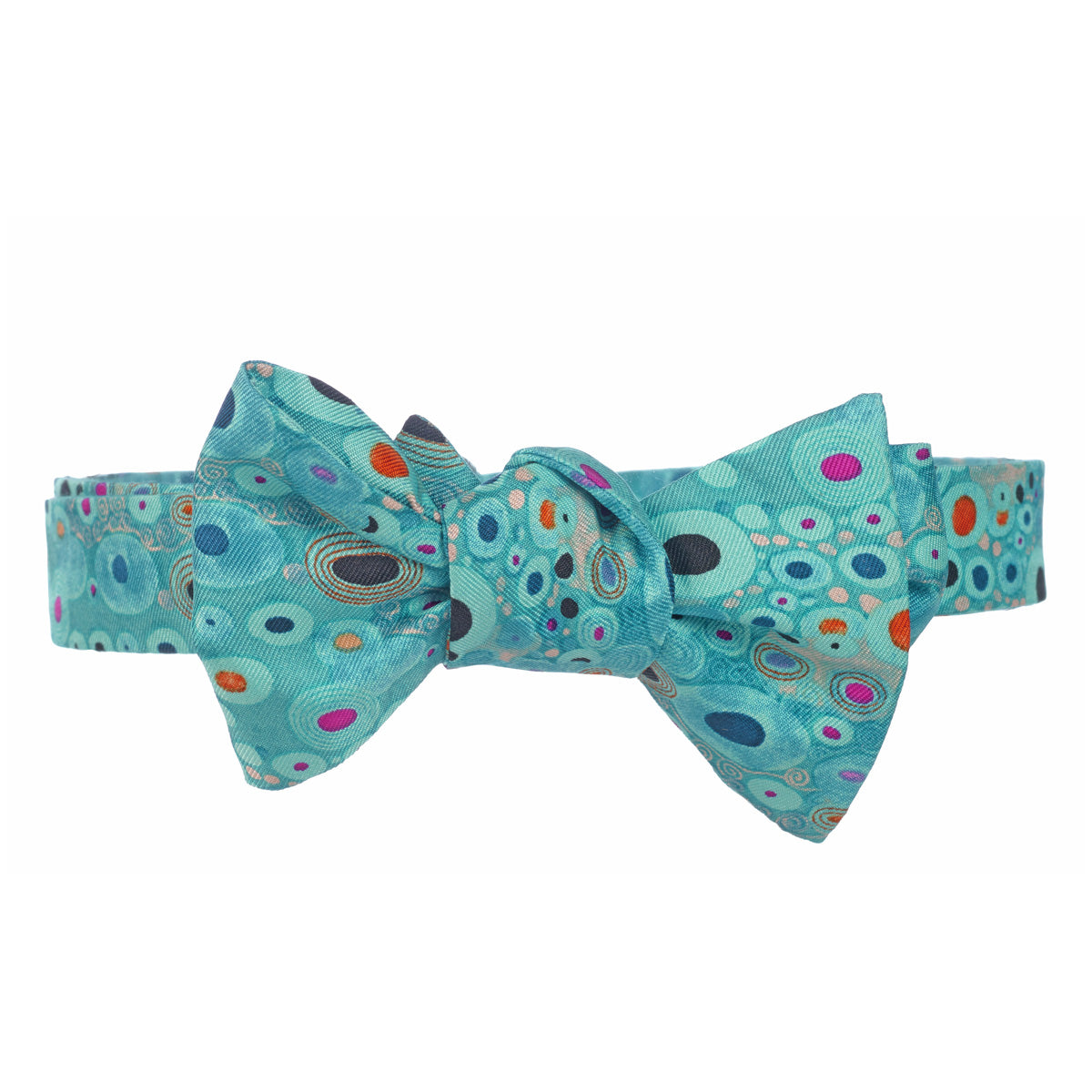 Klimt Turquoise Silk Self-Tie Bow Tie Glyndebourne Shop