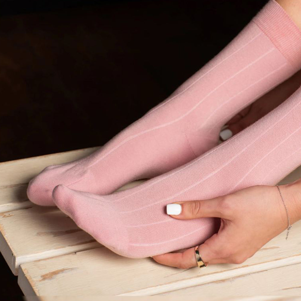 Ladies Cashmere Pink Socks