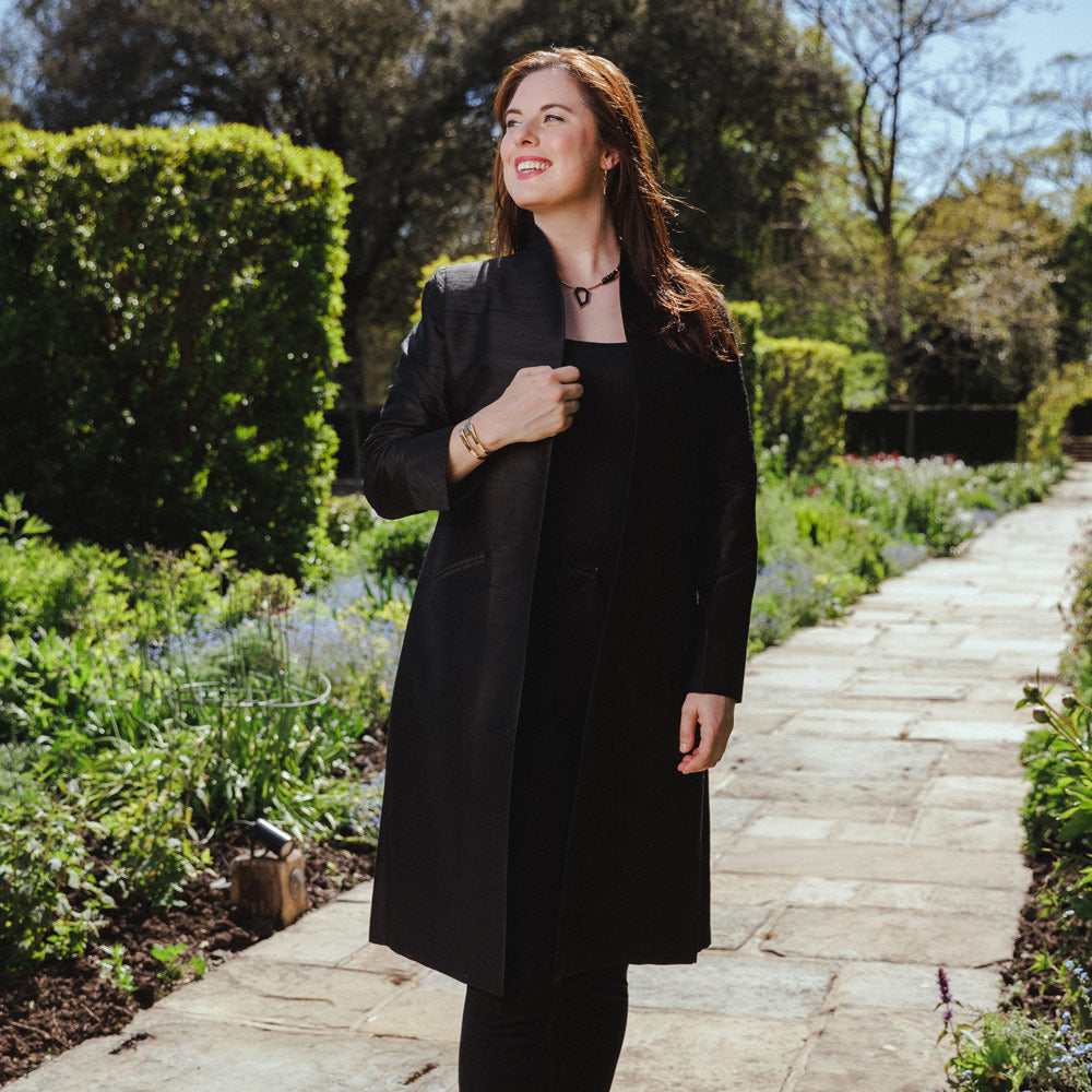 Lana Liquorice Silk Coat