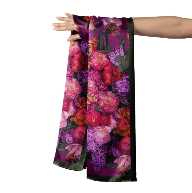 floral silk scarf