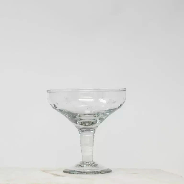 Etched Stars Champagne Coupe