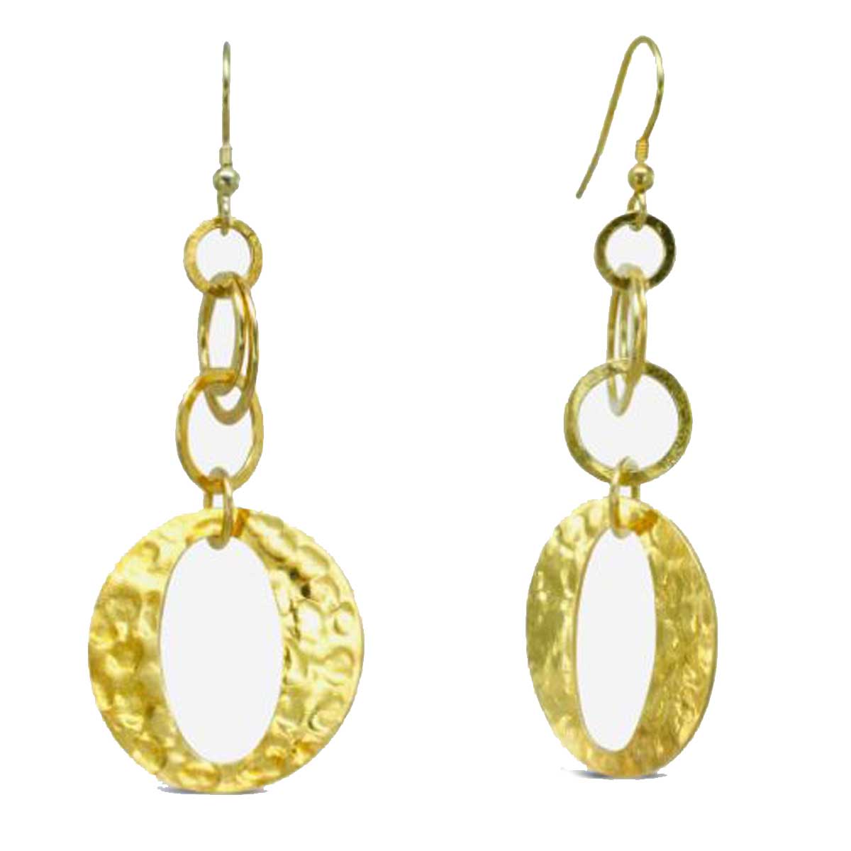 Marwar Hammered O Earrings (Gold)