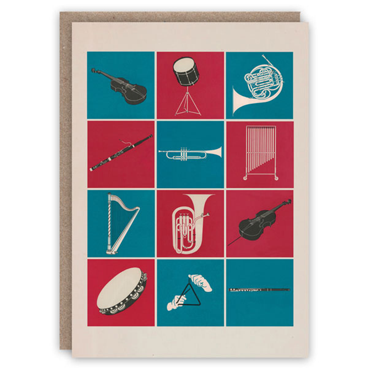 Musical Instruments Greetings card Glyndebourne Shop