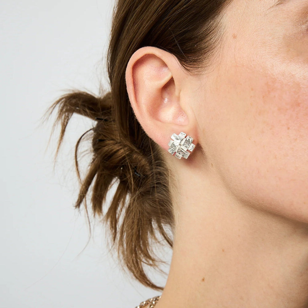Silver Little Weave Earrings