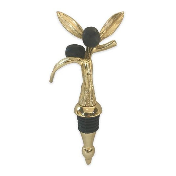 Golden olive bottle stopper 