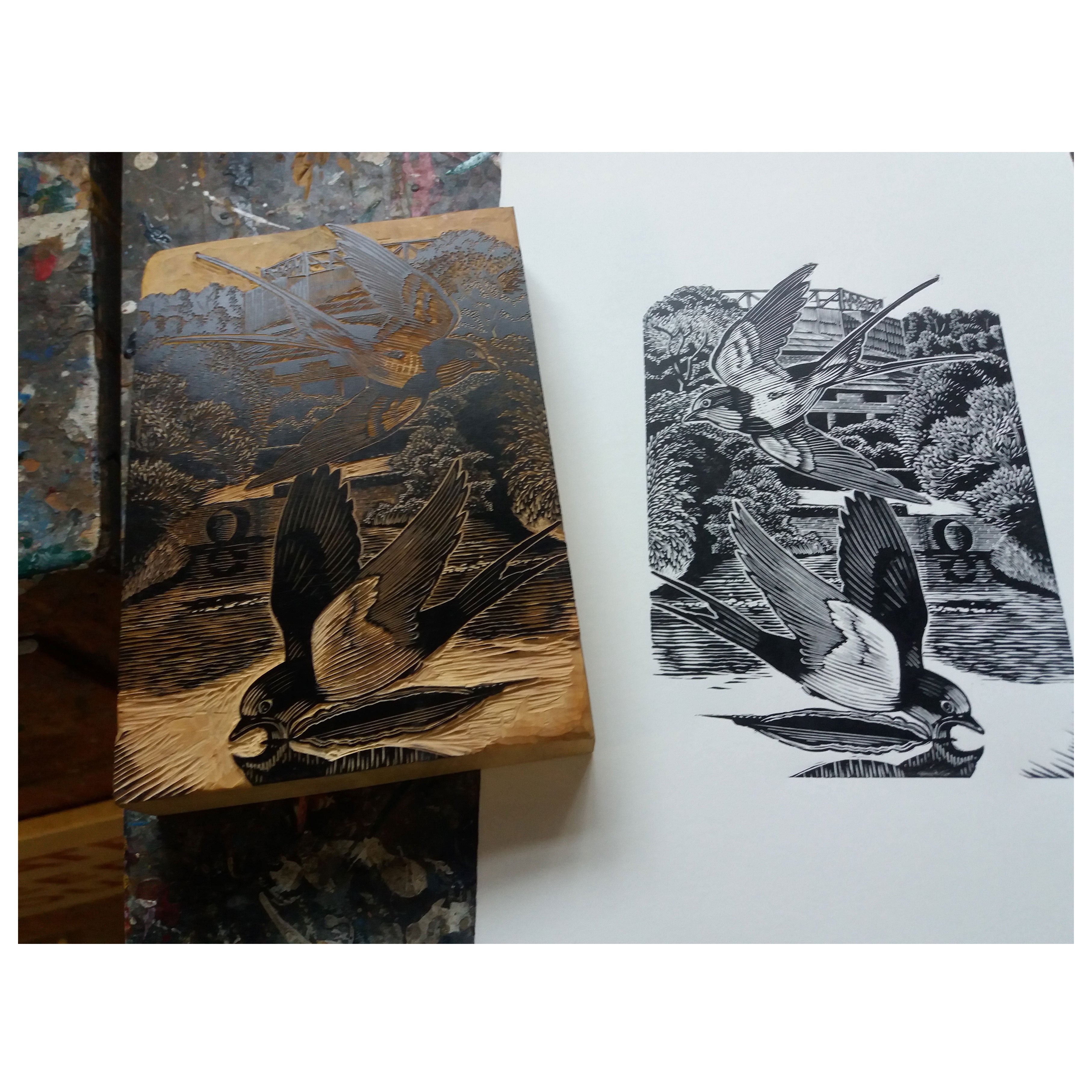 'On The Wings' Limited Edition Framed Wood Engraved Print by Keith A Pettit Glyndebourne Shop