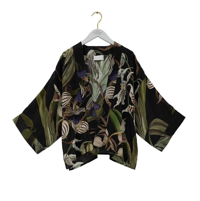Orchid Black Kimono