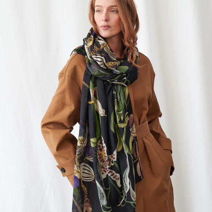 Orchid Black Scarf