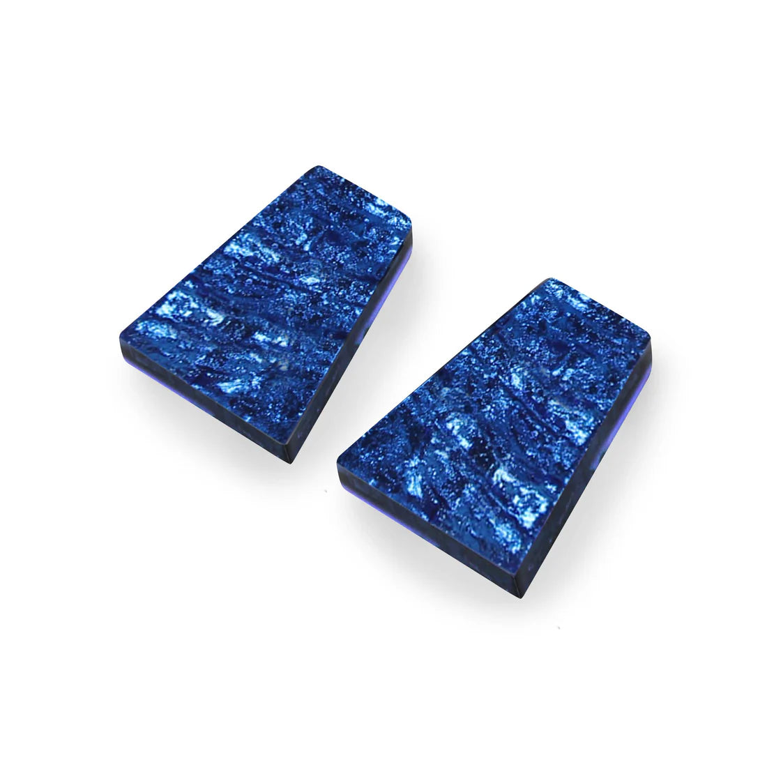 Azure Aztec Clip On Earrings