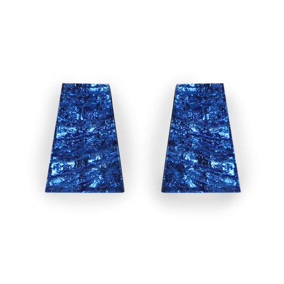 Azure Aztec Clip On Earrings