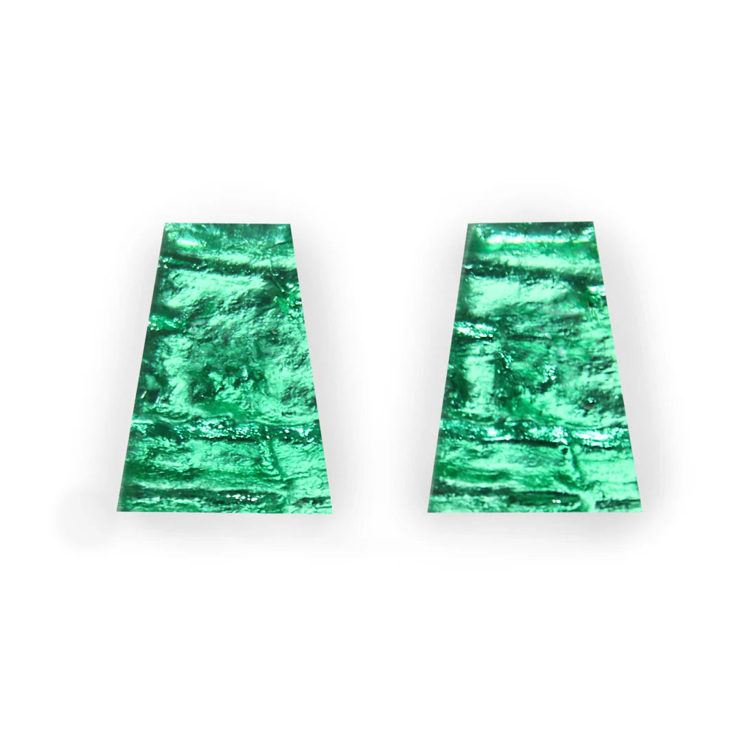 Emerald Aztec Stud Earrings