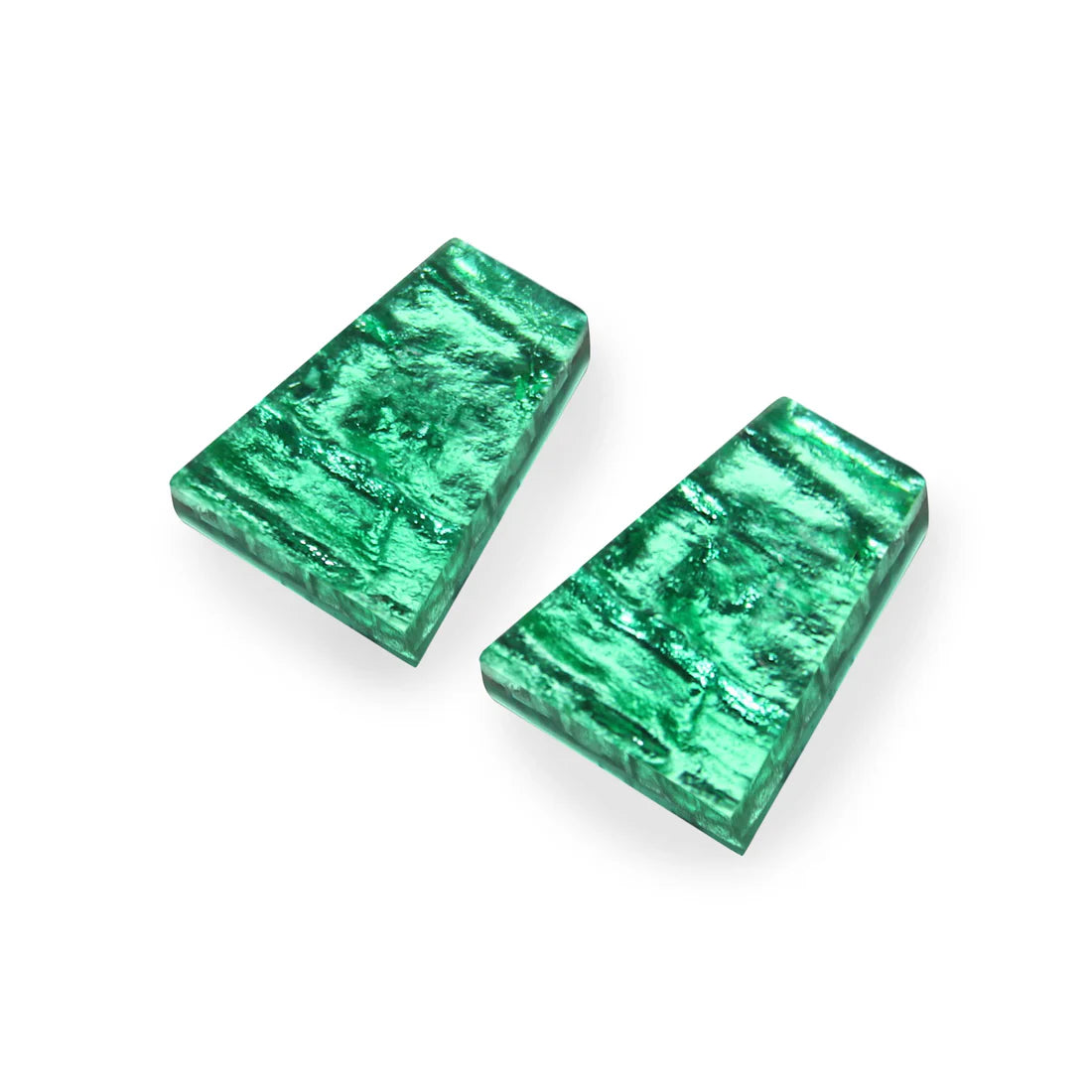 Emerald Aztec Stud Earrings