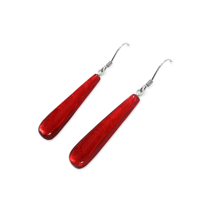 Red Teardrop Earrings