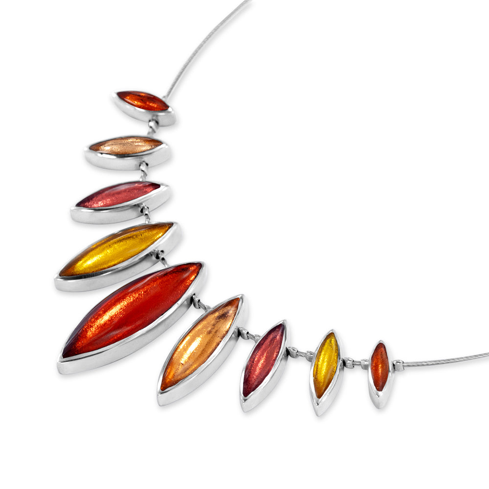 Terracotta Pewter Petals Necklace