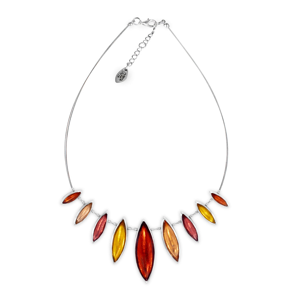 Terracotta Pewter Petals Necklace