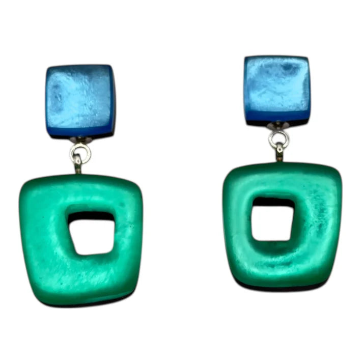 Crystal Hollow Double Drop Earrings