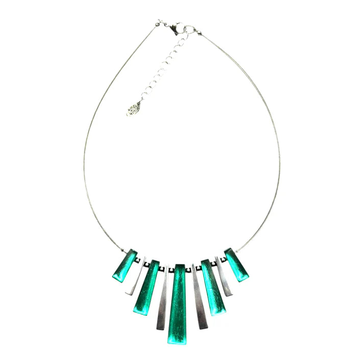 Mint Pinstripe Necklace