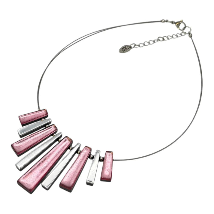 Rose Pinstripe Necklace