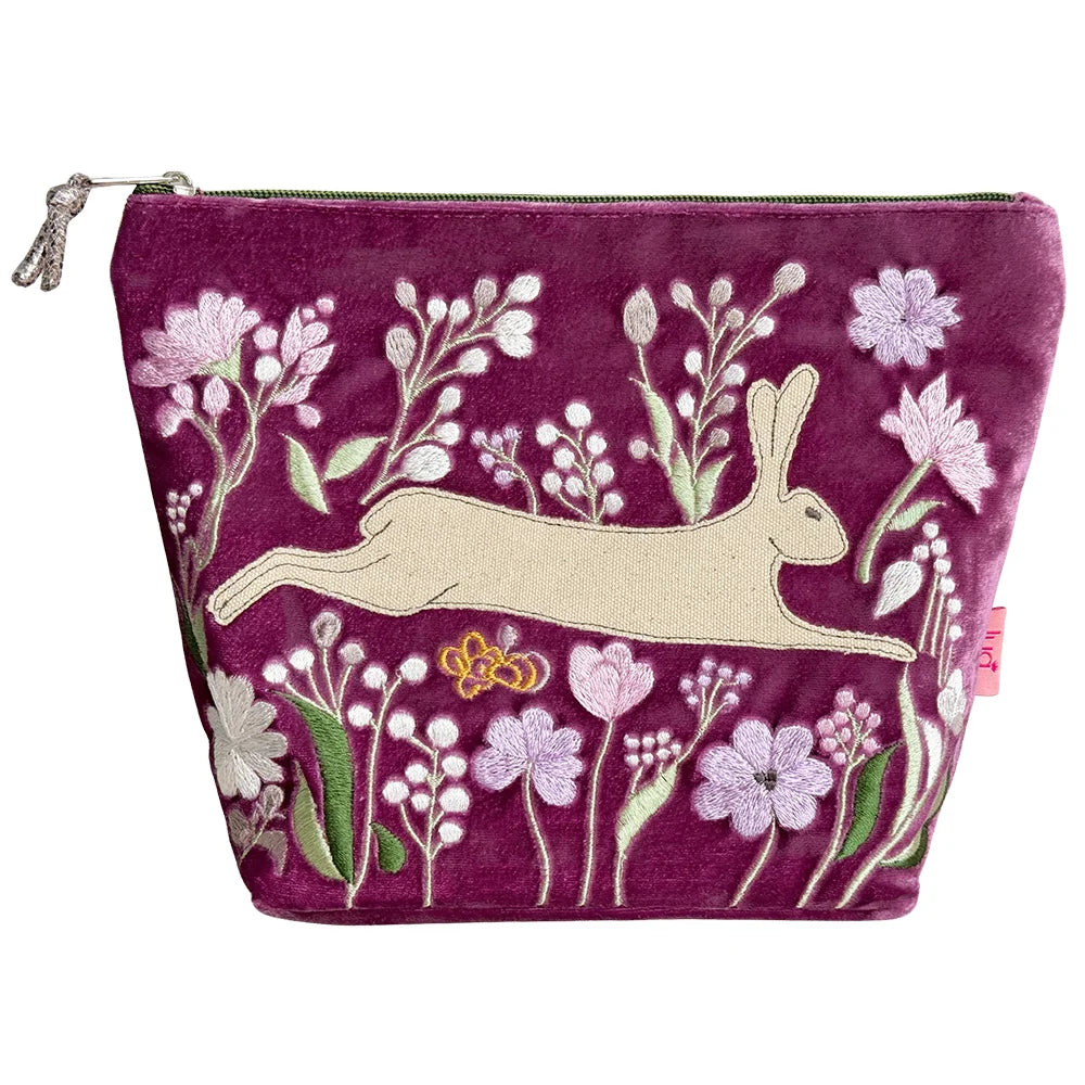 Mulberry Hare Large Velvet Cosmetic Purse