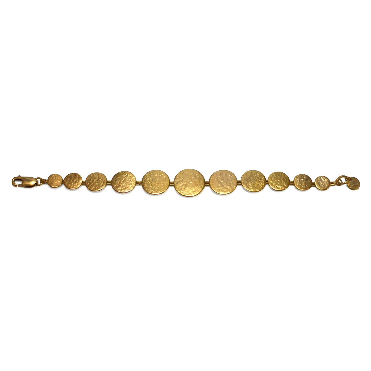 Paillette Gold Graduated Disc Bracelet