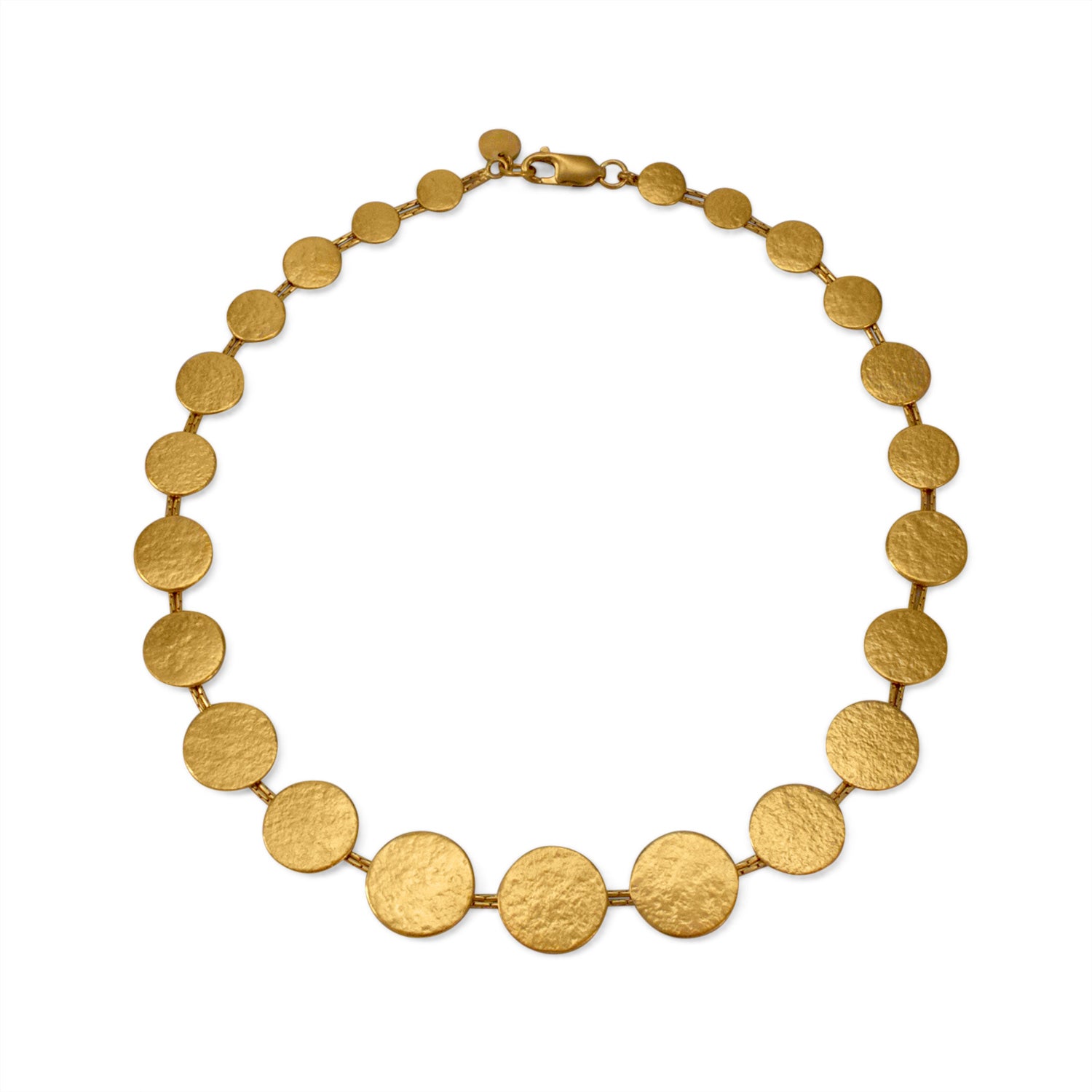 Paillette Gold Graduated Disc Collar