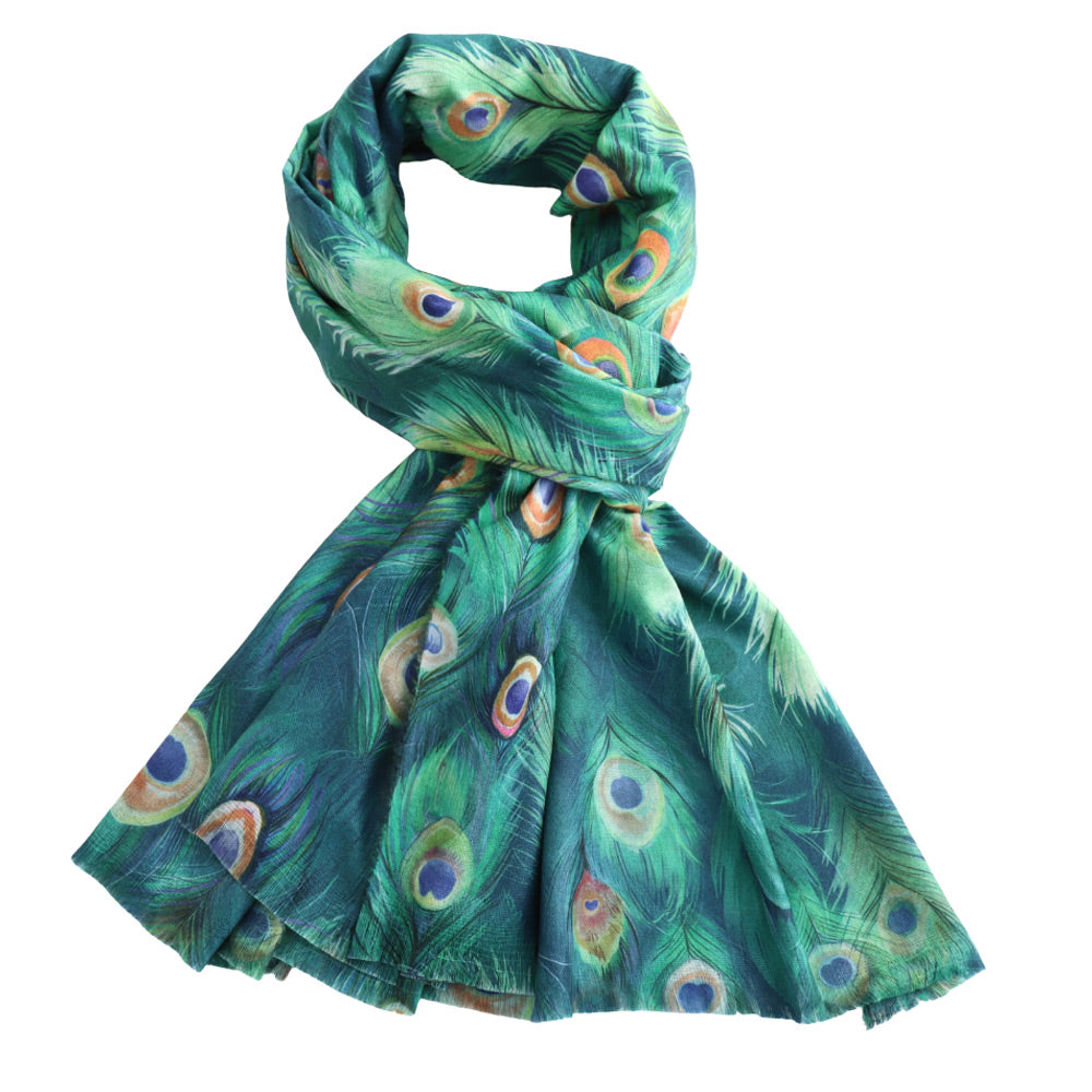 Peacock Feathers Scarf
