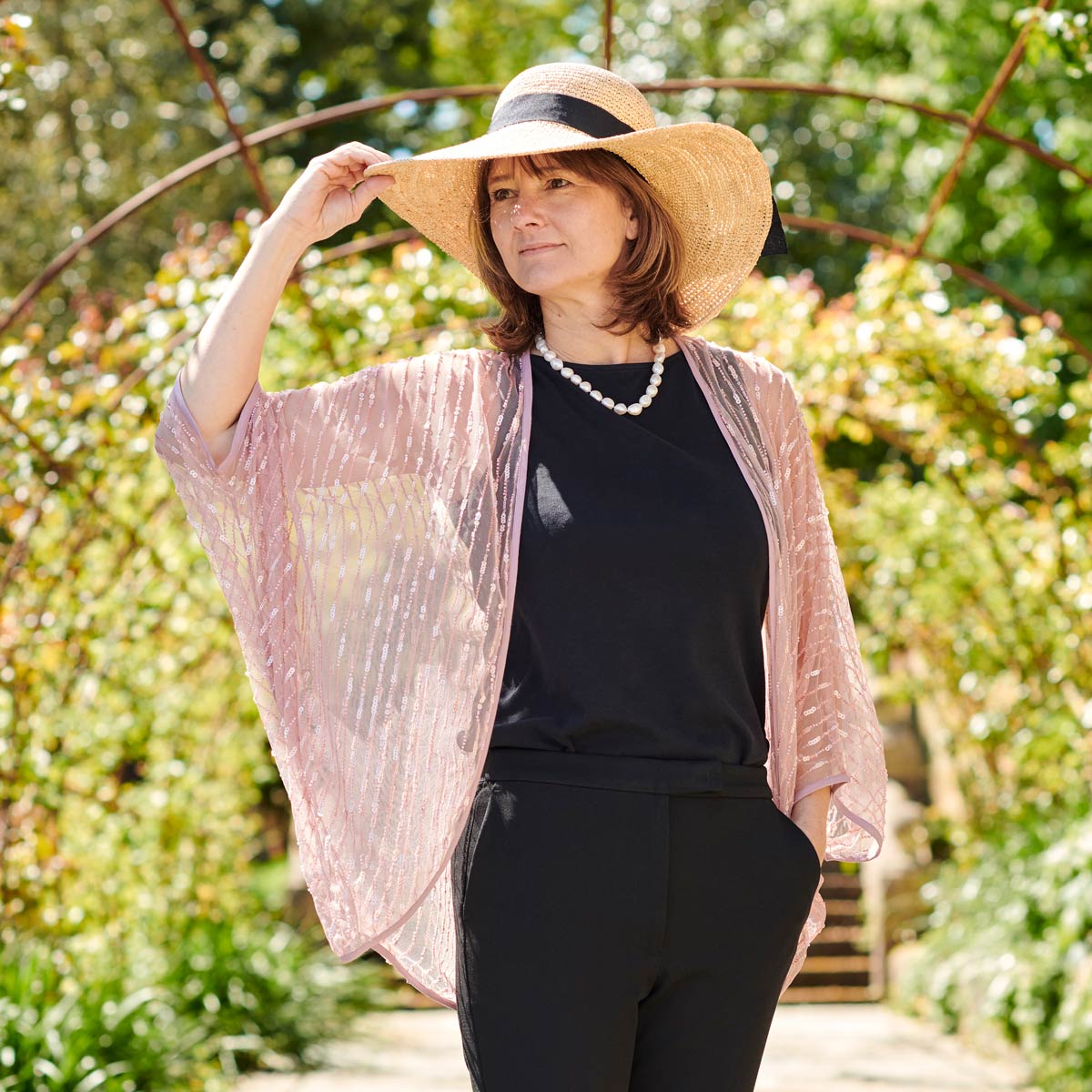 Pink Grace Shawl Cover Up