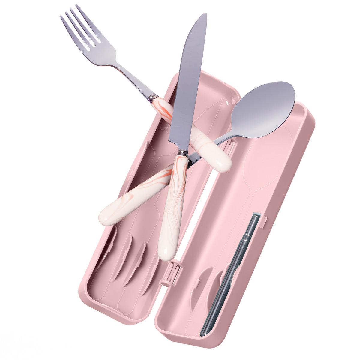 Pink Travel Cutlery Set 
