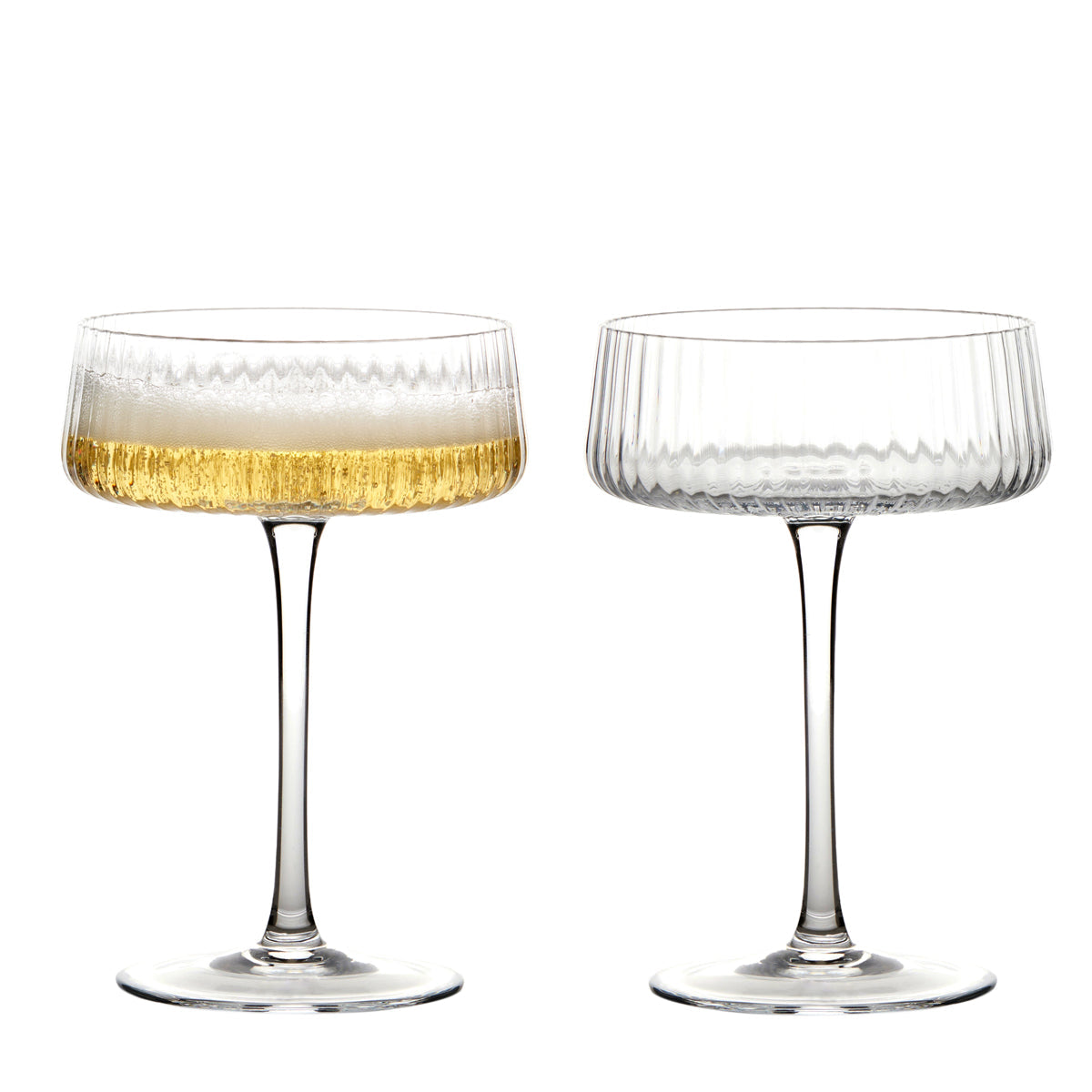 Ribbed Glass Champagne Saucer Glyndebourne Shop